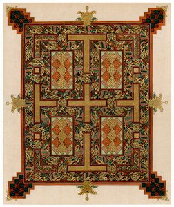 Seite aus den Lindisfarne-Evangelien, 710-721 n. Chr. von Unbekannt
