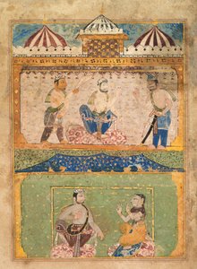 Seite aus dem Prince of Wales Museum Chandayana, ca. 1525-40 von Unbekannt