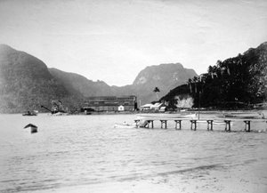 Pago Pago Hafen, auf der Insel Tutuila, Amerikanisch-Samoa, 1889