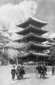 Pagode, Nara, Japan, späte 19. oder frühe 20. Jahrhundert von Unbekannt