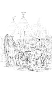 Ein Porträt eines amerikanischen Ureinwohners malen, 1841 von Unbekannt