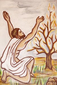 Gemälde in der Kirche Unsere Liebe Frau von Togo: Der brennende Busch, Togoville, Togo