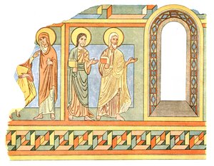 Gemälde im Kirchenschiff der Tybjerg Kirche, Praesto County, Dänemark