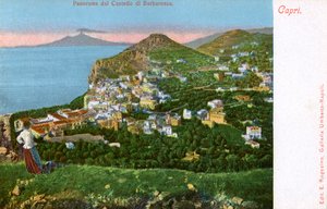 Panorama des Castello di Barbarossa, Capri, Italien, frühes 20. Jahrhundert