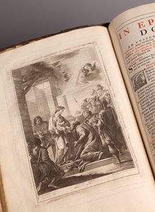 Pfarrmuseum. Missale auf Latein. Stiche von Joachim Ballester. Papier und Leder. 18. Jahrhundert. von Unbekannt