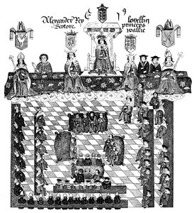 Parlament von Edward I., 13. Jahrhundert, um 1905 von Unbekannt