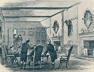 Salon des Gasthofs Drei Kronen, Lichfield, 1907