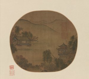 Pavillons an einem Bergbach, Ming-Dynastie, 16.-17. Jahrhundert