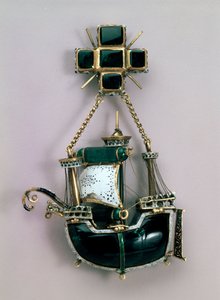Anhänger in Form eines Schiffes, frühes 16. Jahrhundert