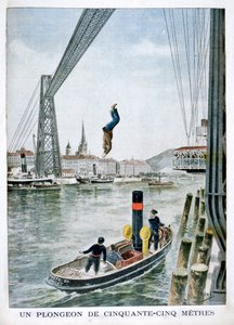 Person stürzt 55 Meter von Portside, Rouen, 1901