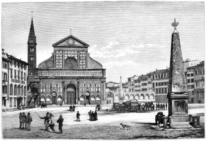 Piazza und Kirche Santa Maria Novella, Florenz, Italien, 1882 von Unbekannt