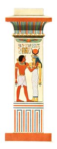 Pilaster aus dem Amun-Re-Tempel von Amenophis III in Karnak, Ägypten, 1928