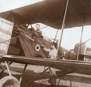 Pilot im Doppeldecker, ca. 1914-1918