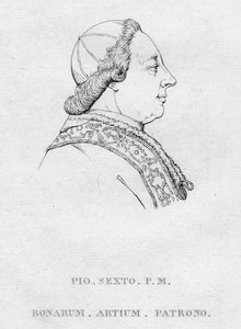 Pio. Sexto. P.M. Bonarum. Artium. Patrono., um 1850