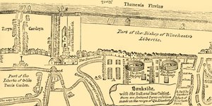 Plan von Bankside, Anfang des 17. Jahrhunderts von Unbekannt