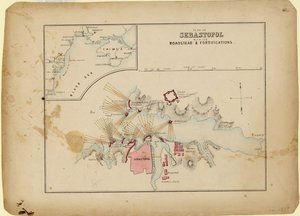 Plan von Sewastopol mit seinem Reede und Befestigungen, ca. 1858