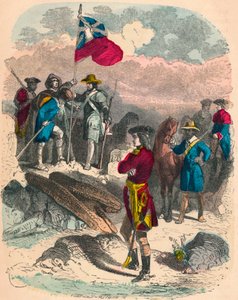 Pflanzung der königlichen Flagge auf den Ruinen von Fort Duquesne