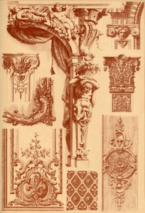 Stuckornamente, Frankreich, 17. und 18. Jahrhundert, 1898 von Unbekannt