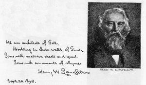 Gedicht geschrieben von Henry Longfellow von Unbekannt