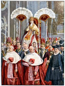 Papst Leo XIII. in der Basilika St. Peter, Rom, 1900