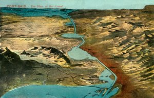 Port-Said - Der Plan des Kanals, ca. 1918-ca. 1939