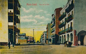 Port-Said. Rue de la Gare, ca. 1900