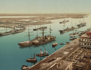 Port Said, Suez, um 1900