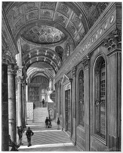 Portikus der Pazzi-Kapelle, Kreuzgang der Basilika Santa Croce, Florenz, 1882