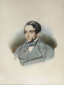 Porträt von Andrey Alexandrovich Krayevsky 1810-1889, frühe 1840er Jahre