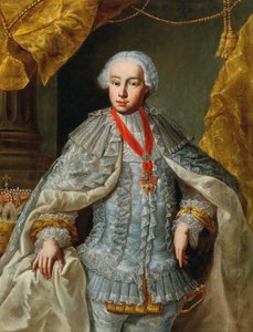 Porträt von Erzherzog Leopold, dem zukünftigen Kaiser Leopold II., im Hochzeitskleid, ca. 1764-1765