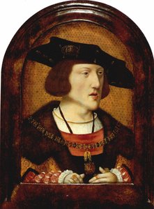 Porträt von Karl V. von Spanien 1500-1558, um 1520 von Unbekannt