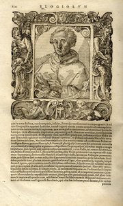 Porträt von Christoph Kolumbus. Aus Elogia virorum bellica virtute illustrium von Paolo Giovio von Unbekannt