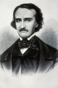 Porträt von Edgar Allan Poe (1809-1849), amerikanischer Schriftsteller. Gravur des 19. Jahrhunderts.