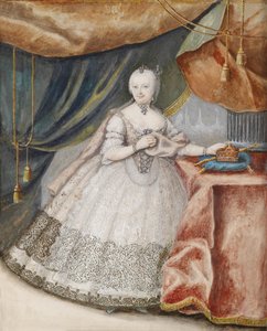 Porträt der Kaiserin Maria Theresia von Österreich in Spitzenkleid