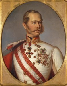 Porträt von Franz Joseph I. von Österreich, ca. 1855 von Unbekannt