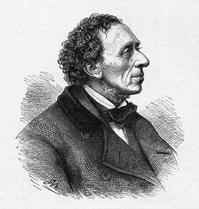 Porträt von Hans Christian Andersen 1805-1875, um 1850