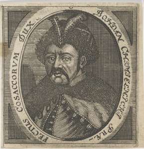 Porträt von Hetman Bohdan Khmelnytsky 1595-1657, nach 1650 von Unbekannt