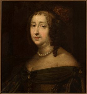 Porträt von Marie Louise Gonzaga, Königin von Polen, Mitte des 17. Jahrhunderts von Unbekannt