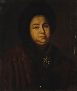 Porträt von Zarin Evdokiya Feodorovna Lopukhina 1669-1731, die Frau von Zar Peter I. von Russland