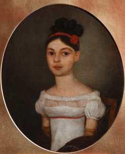 Porträt von Jelisaweta Fjodorowna Oserowa, geb. Sagryazyskaya 1800-1885, um 1815 von Unbekannt