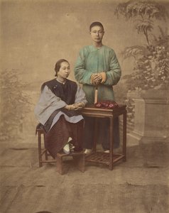 [Porträt eines chinesischen Paares], 1870er Jahre