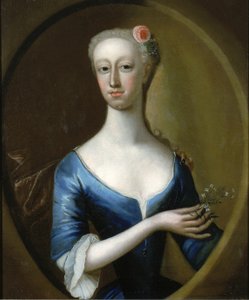 Porträt einer Dame, ca. 1740 von Unbekannt