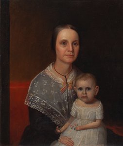 Porträt einer Mutter und eines Kindes, ca. 1850