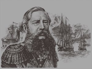 Porträt des Admirals Grigory Ivanovich Butakov 1820-1882, 20. Jahrhundert von Unbekannt