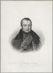 Porträt des Autors Faddei Bulgarin 1789-1859, 1841