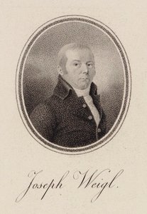 Porträt des Cellisten Joseph Franz Weigl 1740-1820, ca. 1785