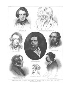Porträts von Charles Dickens in verschiedenen Lebensphasen von Unbekannt