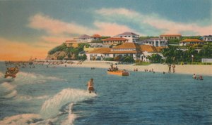 Pradomar Hotel. Beach Club und Landentwicklung, ca. 1940er Jahre