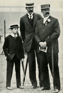 Prinz Albert mit seinem Tutor und Lord Desborough