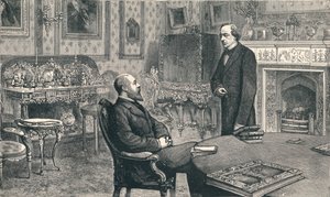 Der Prinz von Wales besucht Lord Beaconsfield in Hughenden Manor, 1896 von Unbekannt
